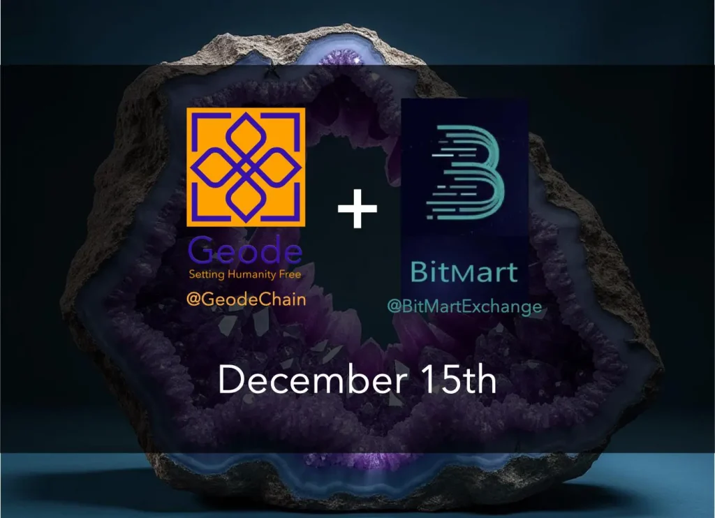 Geode lists GEODE token on BitMart as it grows its decentralised infrastructure
