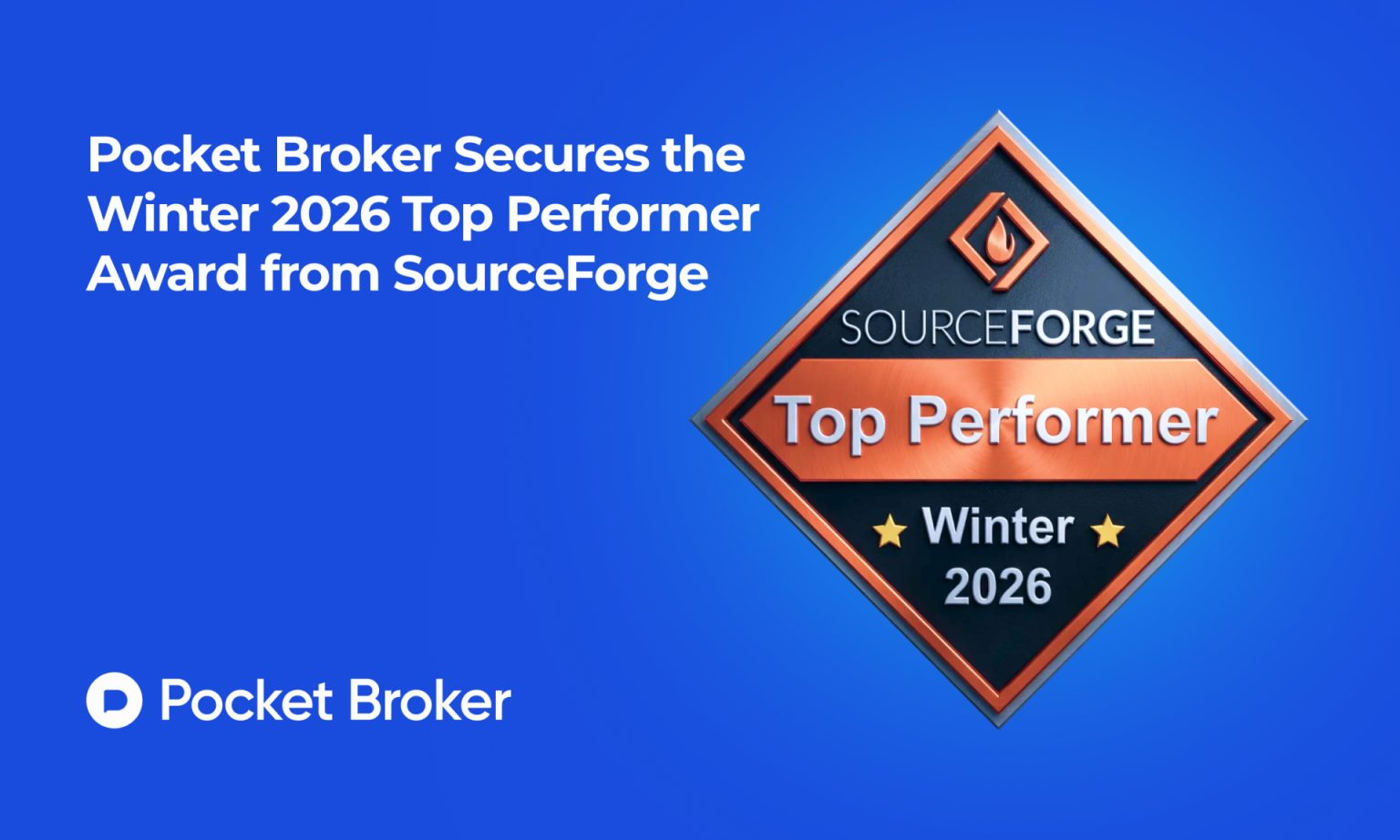 Pocket Broker obtiene el premio Top Performer de Invierno 2026 de SourceForge
